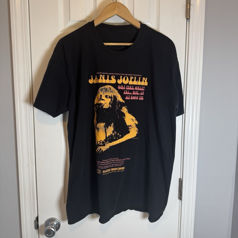 Janis Joplin‎ Madison Square Garden 1969 Black 2X unisex T shirt